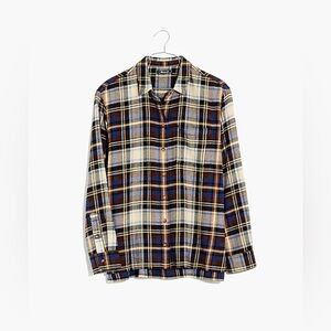 Madewell — Flannel Oversized Ex-Boyfriend Shirt in Fuller Plaid — Size, Medium